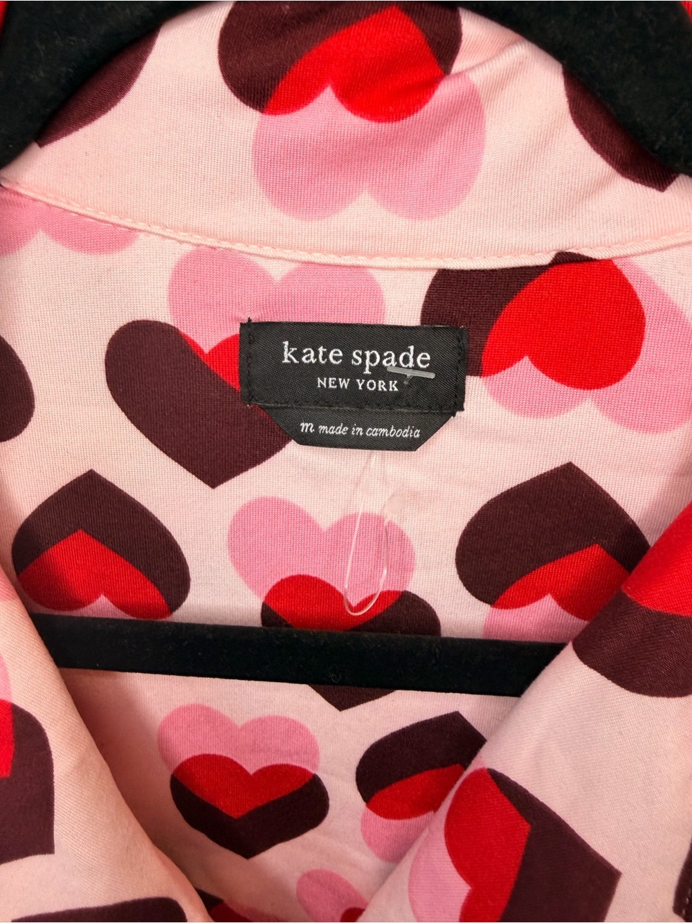 kate spade Pink Heart-Print Two-Piece Pajama Set - Picture 2 of 8